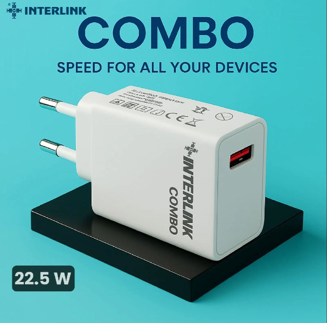 fast adapter 22.5 watt combo (interlink) Best Quality Fast Charging