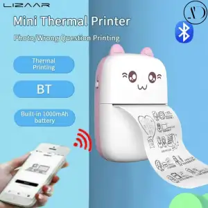 Mini Adhesive Label Printer Portable Thermal Printer Bluetooth Photo  Printing Portable Pocket Printer 57mm for Android IOS.