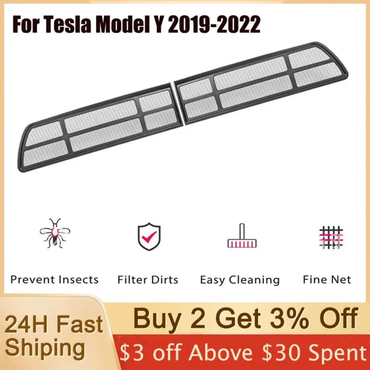 1 Air Vent Intake Grille Filter Net Insect-Proof Air Inlet Protection Cover  Car Interior Accessories For Tesla Model Y 2019-2022