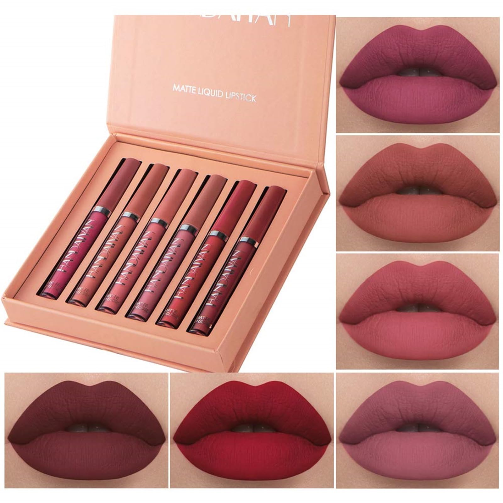 12 pcs Nude Matte Liquid Lipstick Set | Long Lasting Smudge-Proof Lip Colors | Full Collection for Daily & Party Makeup