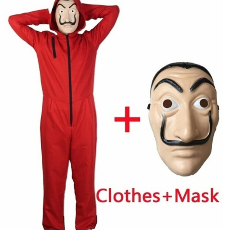 Money Heist Cosplay Halloween Costume Helloween cosplay money heist costume for school event and party