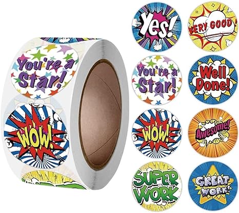 100 Pieces 25mm KIDS REWARD STICKERS Word Motivational Stickers For School Teacher Kids Student Stationery Stickers Kids