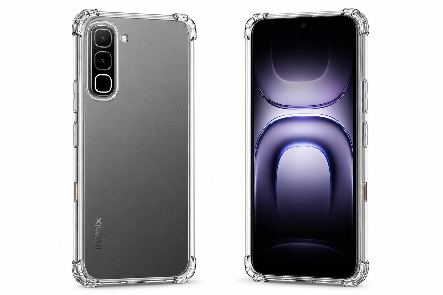 Infinix Hot 70 Transparent Soft Silicone Back Cover | Clear TPU Case with Corner Bumper Protection | Shockproof Slim Phone Case