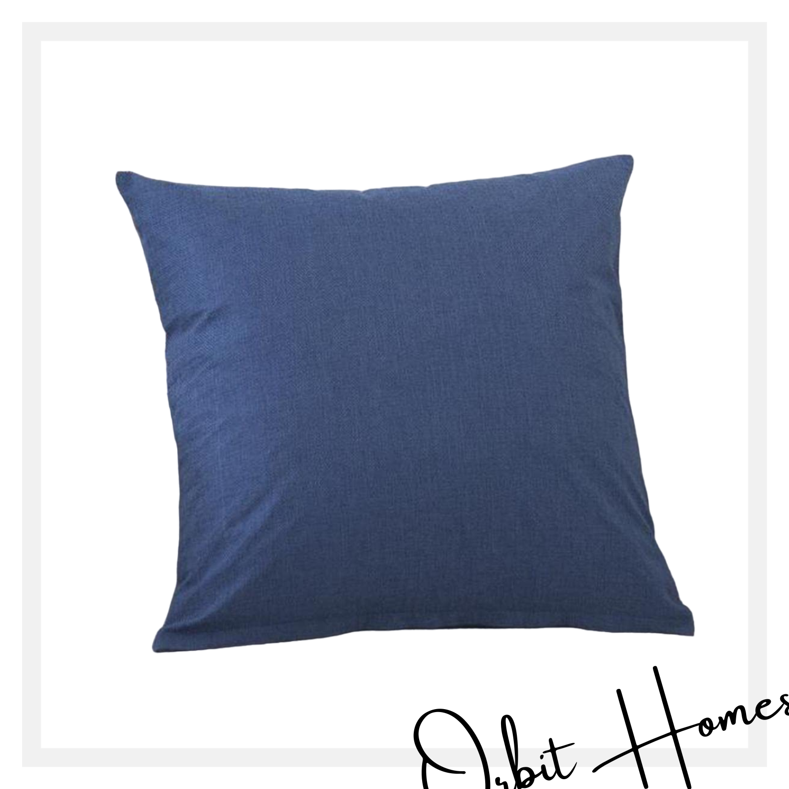 100% Cotton Plain Dyed Cushion Covers without Filling For Bed and Sofa Home Decoration Square Cushion Covers Cushion & Covers - 16 x 16 Inch Cushion Covers Navy Blue -- ORBIT HOME