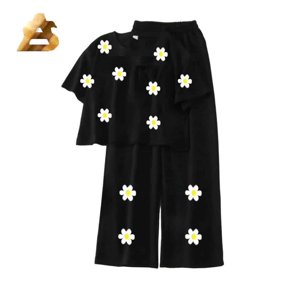 Palazzo Pants and Crop Top Set for Women  Summer High Quality Fabric Casual Short Sleeve Style Multiple Colors Available