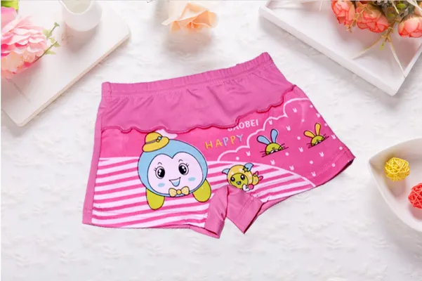 Smiley Face Cute Girls Underwear Briefs Cotton Cartoon Printed