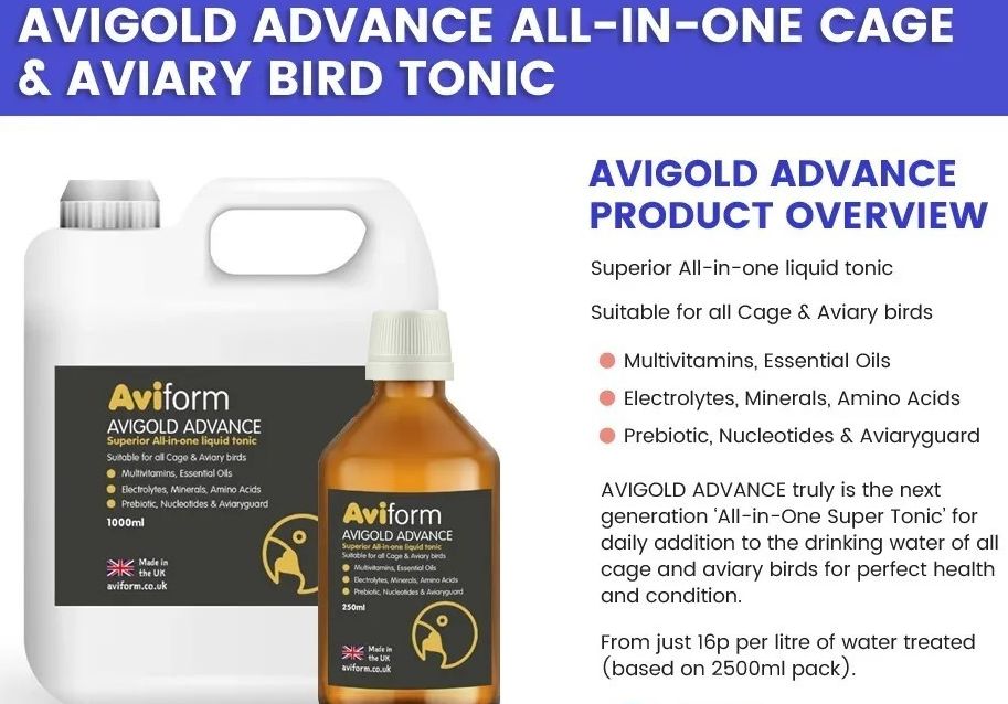 AVIGOLD ADVANCE All-in-One Cage Aviary Bird Tonic UK Aviform