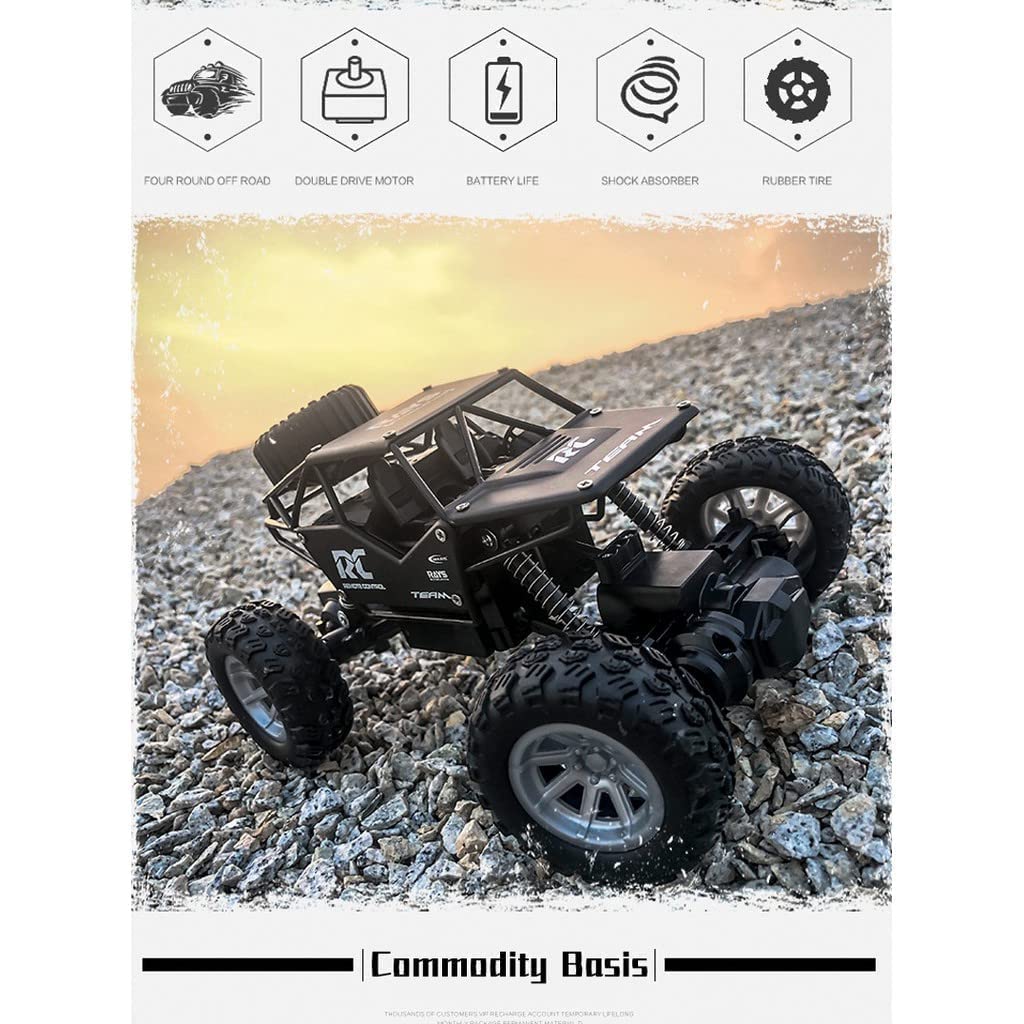 Monster Truck RC Toy for Boys High Speed 1:18 Die-Cast Remote Control Toys For Kids Off-Road Racing Truck