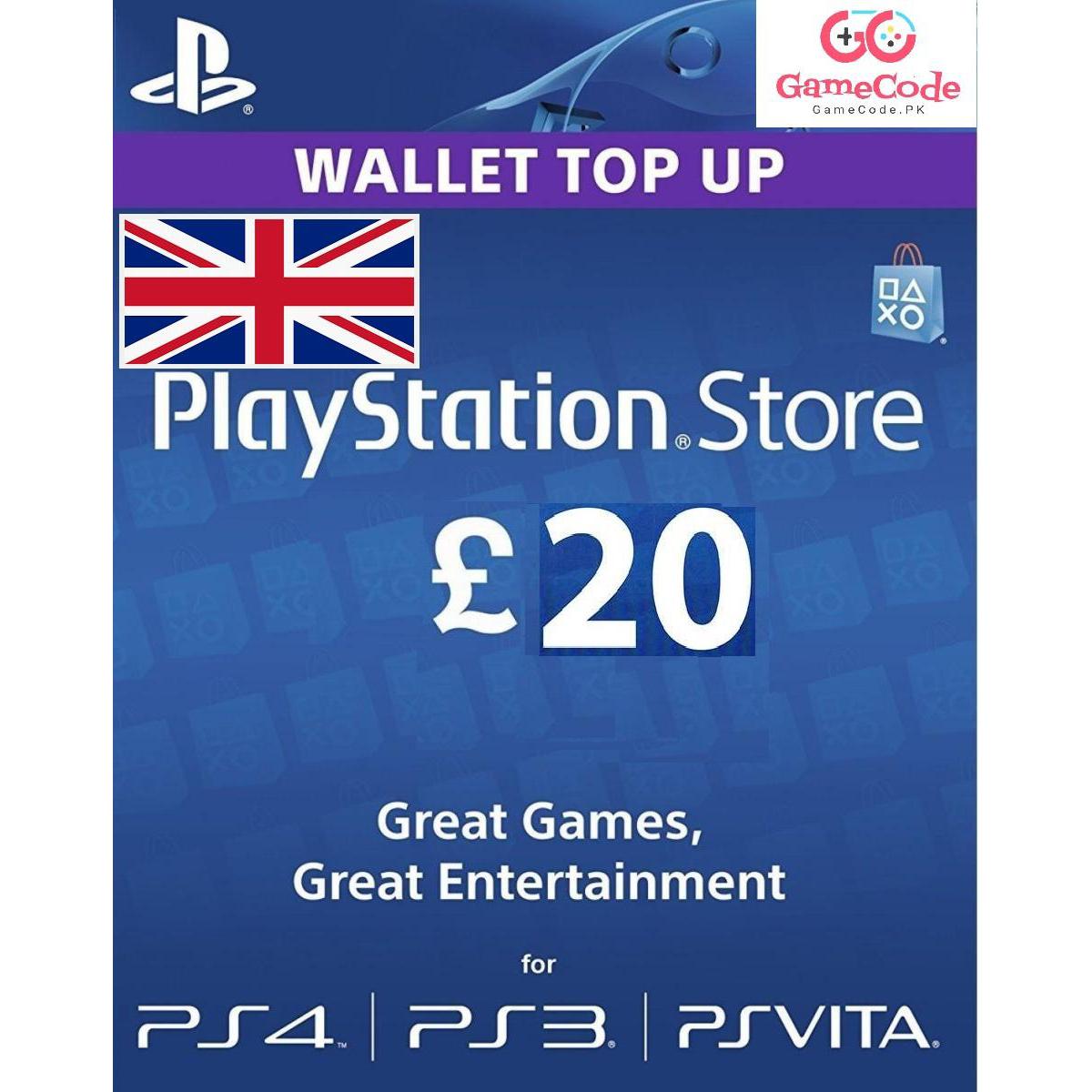 PSN UK £20 Gift Card