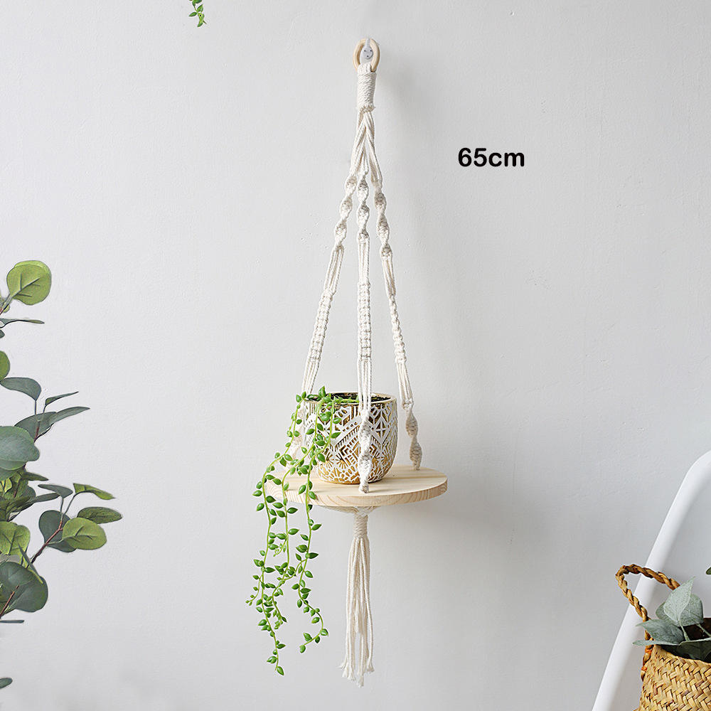 Macrame Wall Hanging Shelf Boho Home Decor Shelves On Wall Wood
