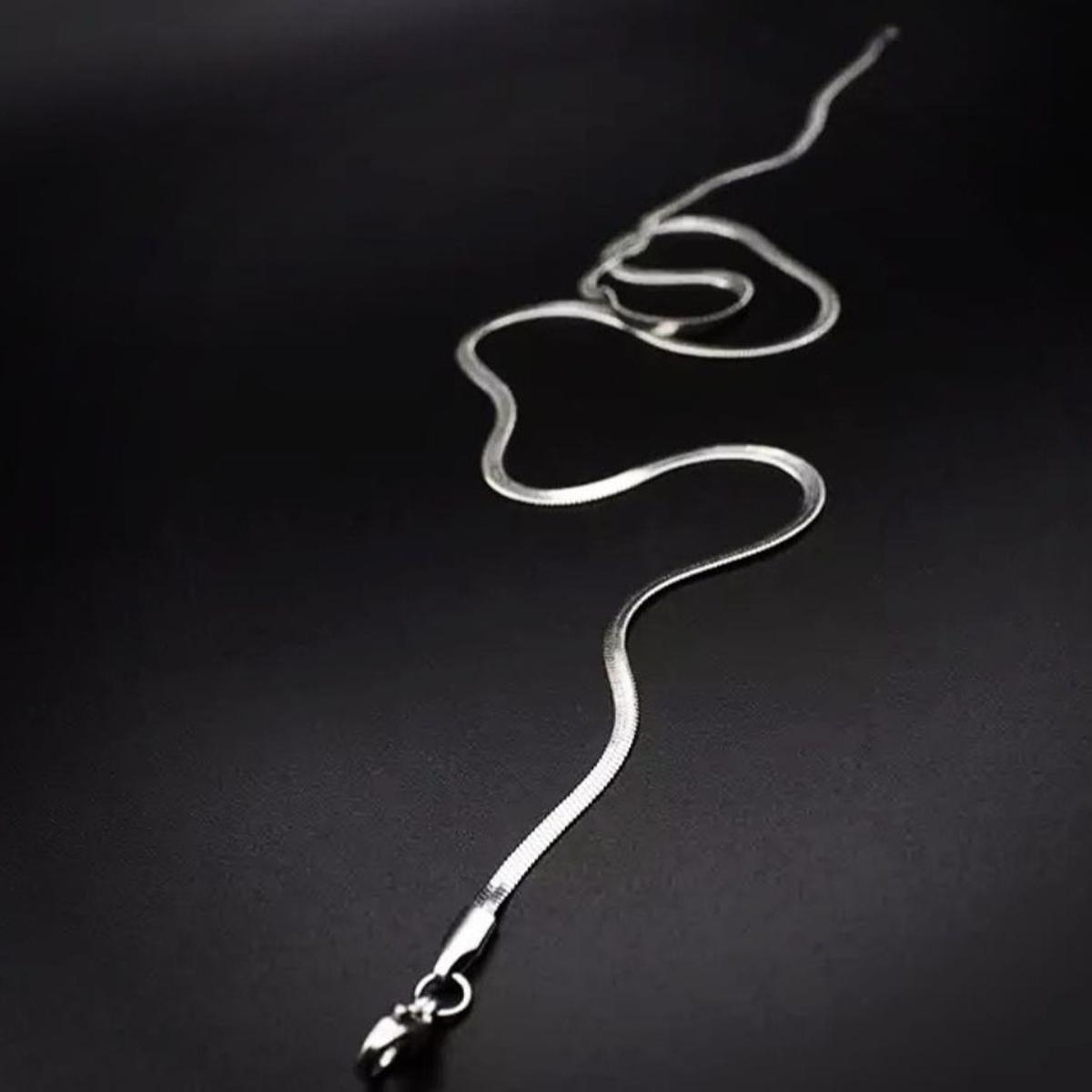 Life Time Color Never Ever Fade Necklace 3mm /50cm, (20 Inches) Snake Chain Necklace in Stainless Steel For Man Boys/Girls