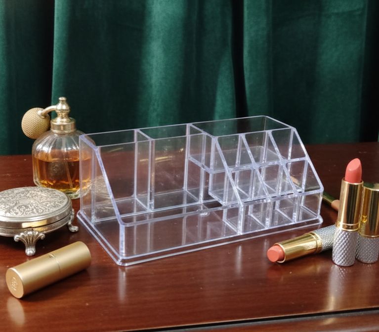 Multi-Functional Makeup Organizer with Drawer and Handle – Desktop Cosmetic Storage Box, Dustproof and Tidy Display Case