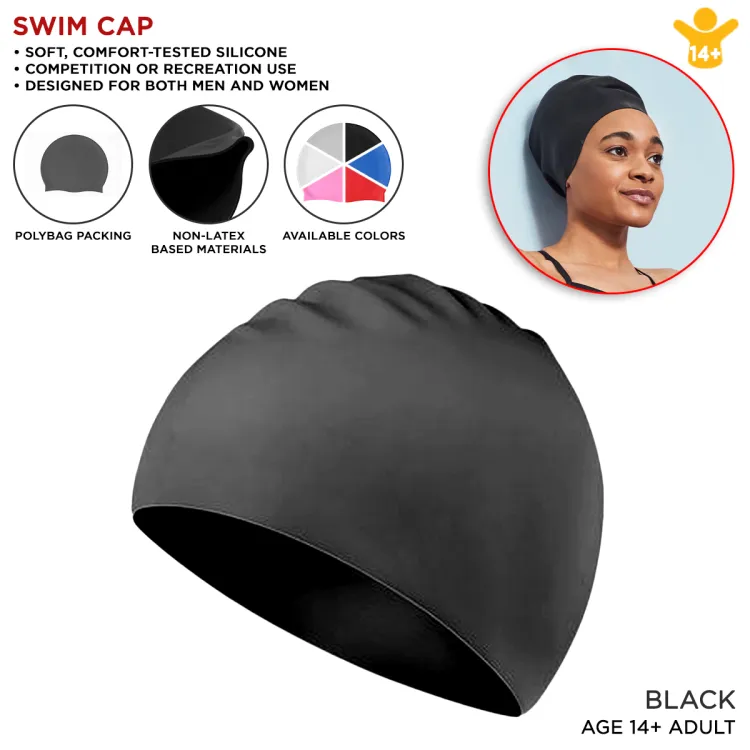 BLACK - SWIM CAP