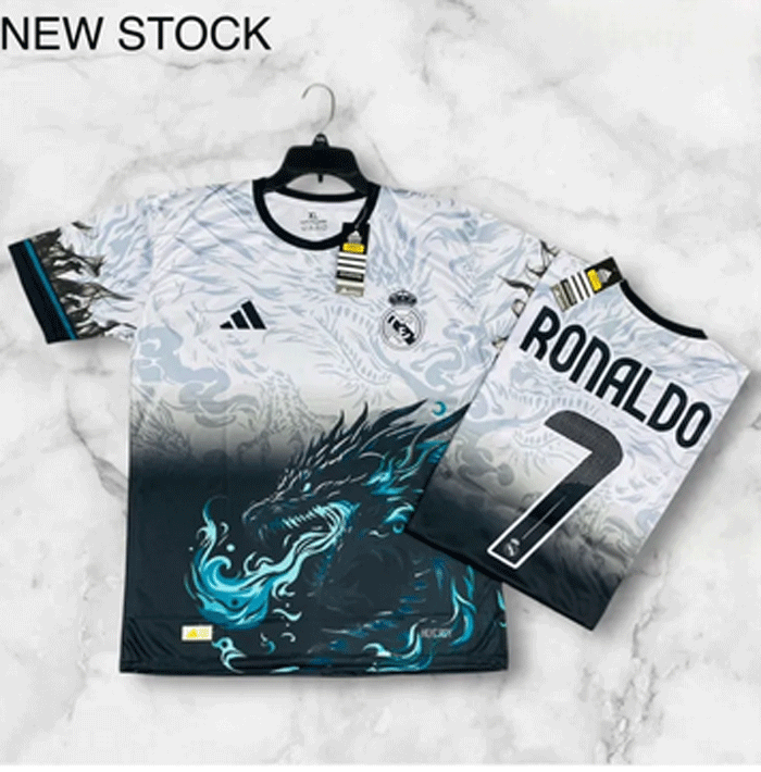 Real Madrid Dragon Design Special Edition For Men Ronaldo#7 Premium Quality Dri-fit 100% Polyester