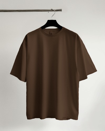 Glitzo Oversized Dropshoulder Dark Brown Tshirt For Men/ Tshirt For Women / Unisex Tshirt / Tshirt For Boys / Tshirt For Girls