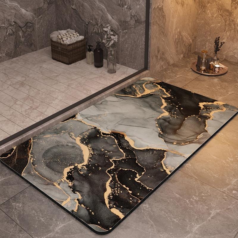 Modern Simple Shower Bathroom Bedroom Bathtub Side Anti-Slip Absorbent Carpet Rug Kitchen Entrance Soft Door Bath Mat Home Decor Oval,Rectangle,Foot Design Anti Slip