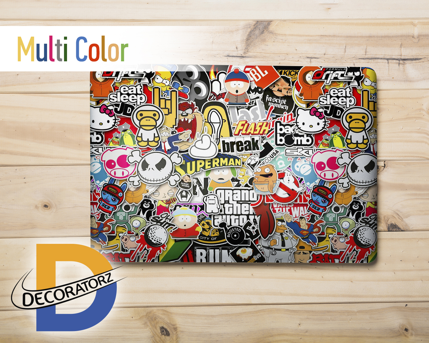 Sticker Doodle Art Laptop Skin Vinyl Sticker Decal, 12 13 13.3 14 15 15 ...