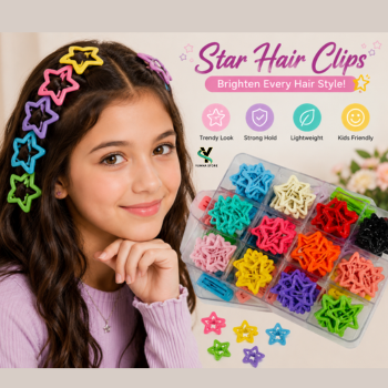 80 PCS/ 60 PCS / 40 PCS / 20 PCS / 4 PCS, Colorful Star BB Hair Clips For Girls Children Lovely Hair Decorate Hairpins Barrettes Headwear Kids Hair Accessories