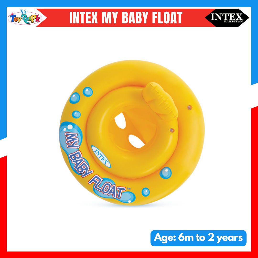 INTEX My Baby Float 6-24 month ( 26.5" ) | 59574 Inex Baby Float | Comfortable Backrest | Kids Baby Walker float | Intex® My Baby Float® - The Safest First Float for Your Little One | ToyzRusPk