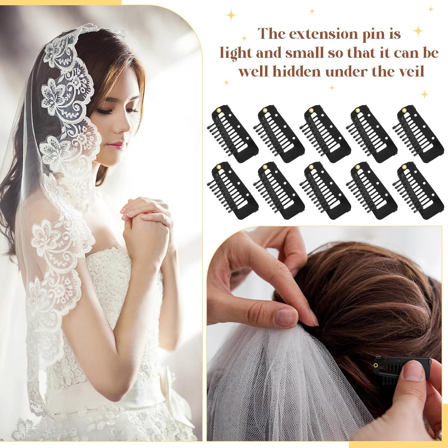 Dupatta Clips - Strong Dupatta Grip Clips for Women's Hijab, Veil, Hair Extensions & Hairpieces