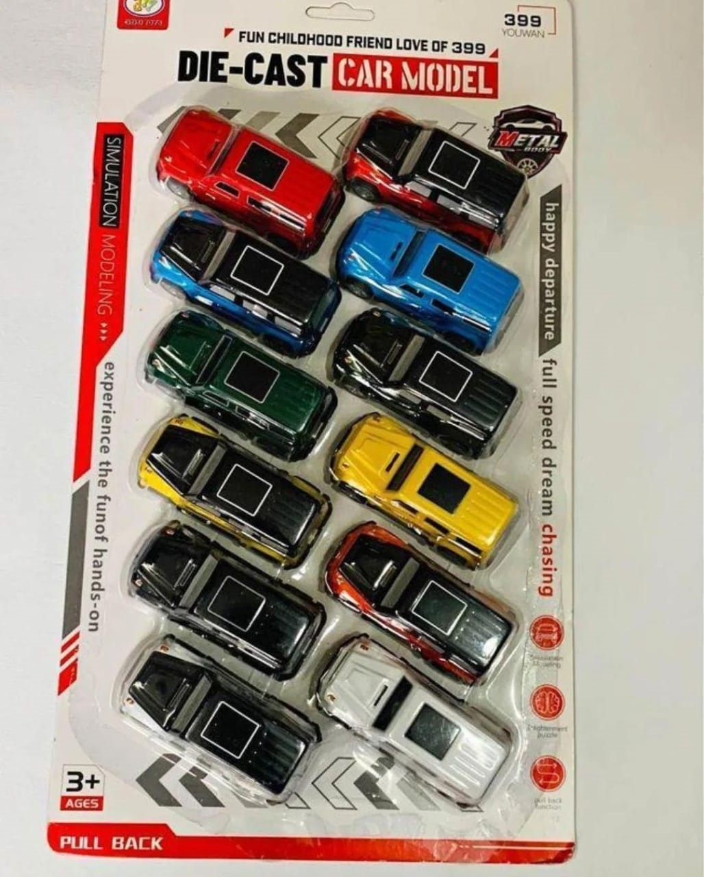 Pack of 12 Cars / Jeep diecast Model with Pull back action ||Pull back Mini Cars Diecast Model
