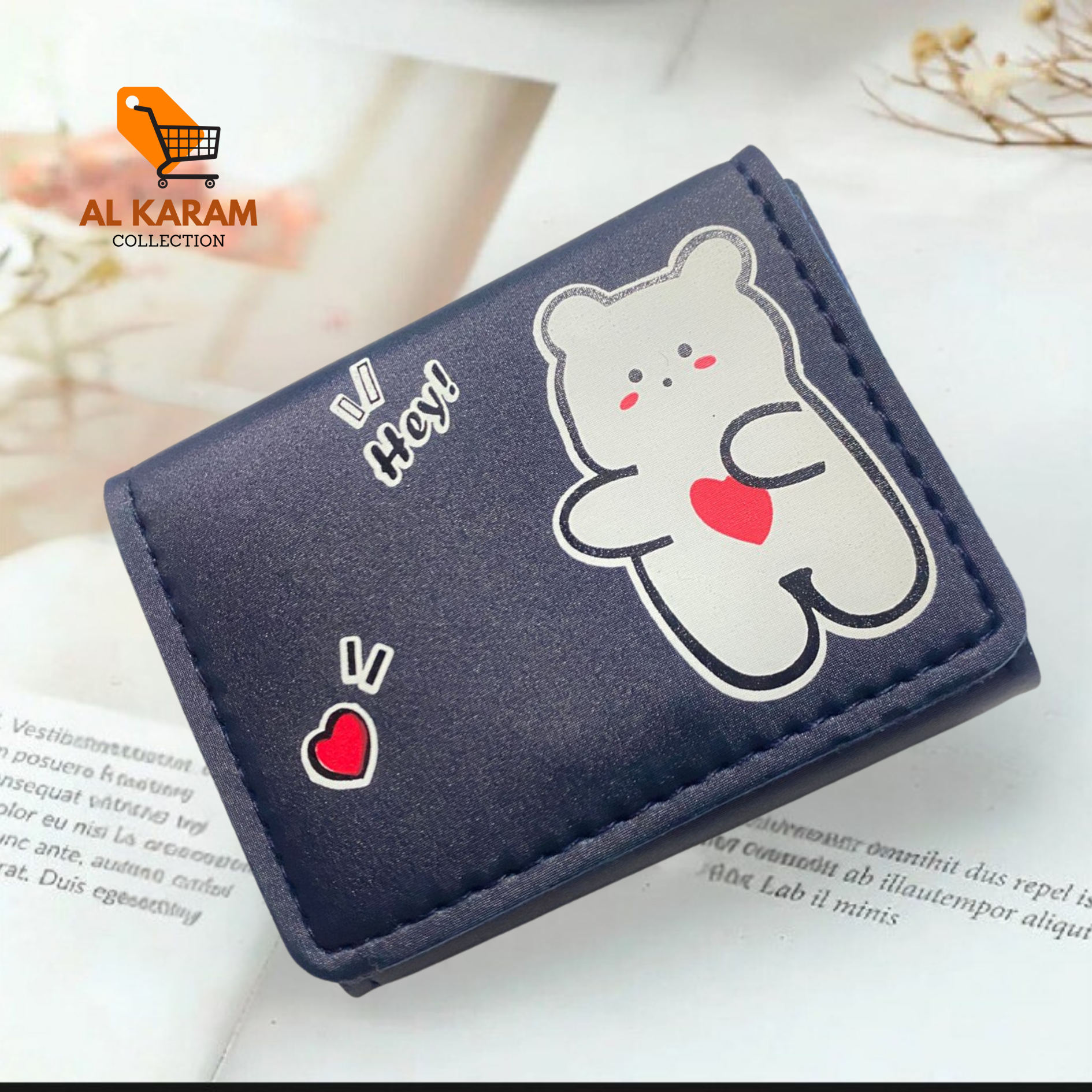 Synthetic Leather Trifold Wallet for Women - Lightweight Multi-Card Bag & Student Gift Style