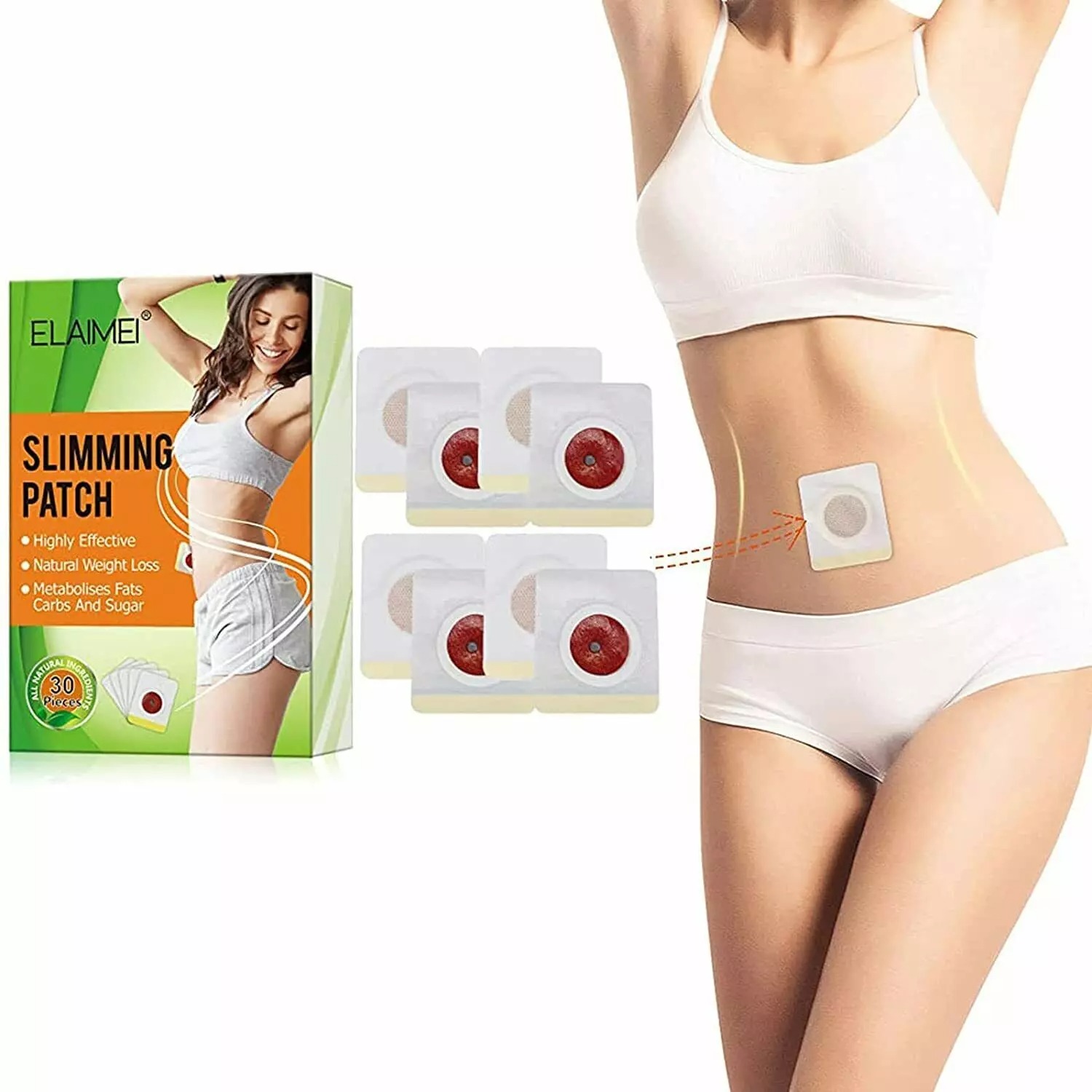 30pcs Slimming Patches Natural Weight Loss Belly Fat Burning Stickers 30pcs
