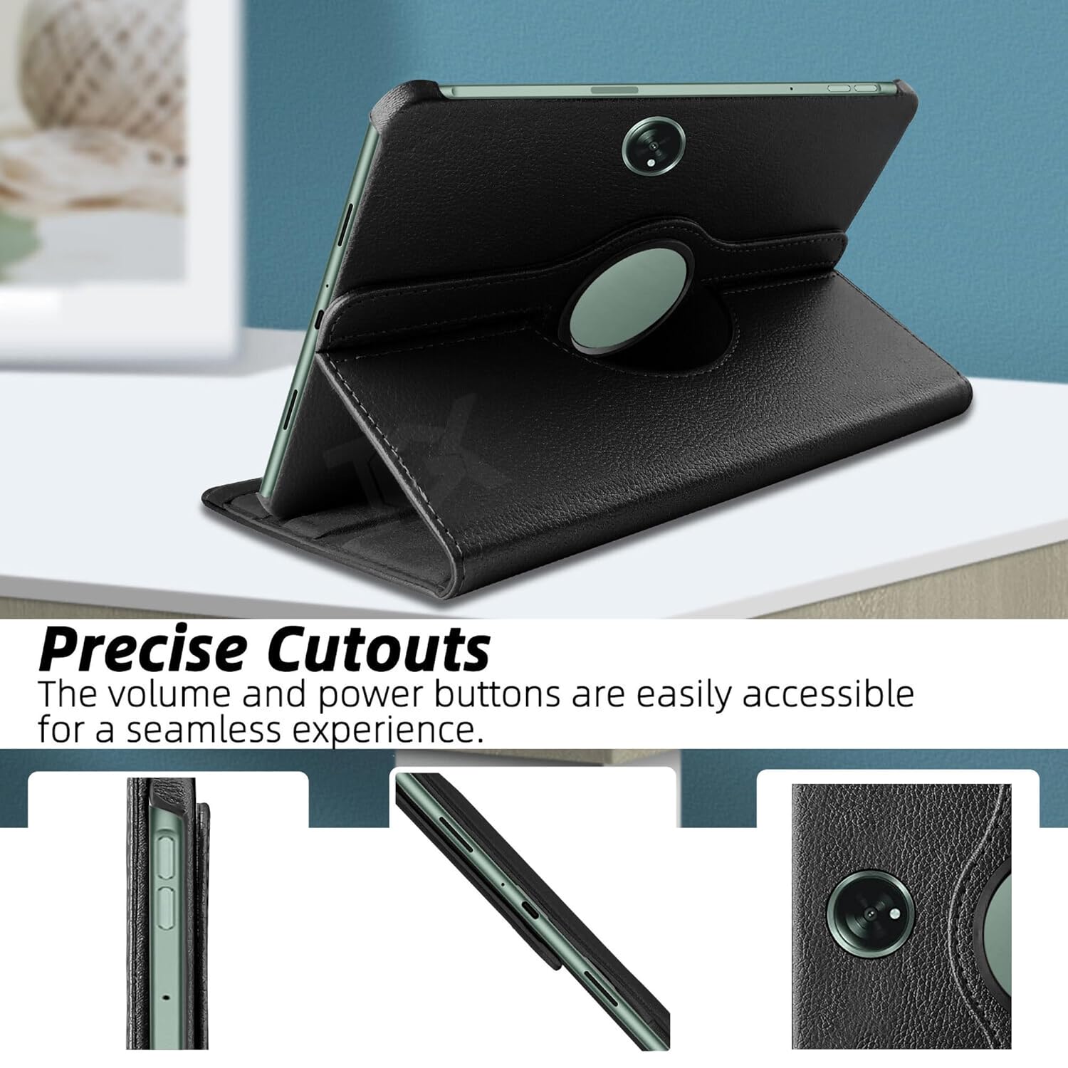 Case for OnePlus Pad 11.6 inch & Oppo Pad 2/3 11.6 inch - 360 Degree Rotatable Smart Flip Case