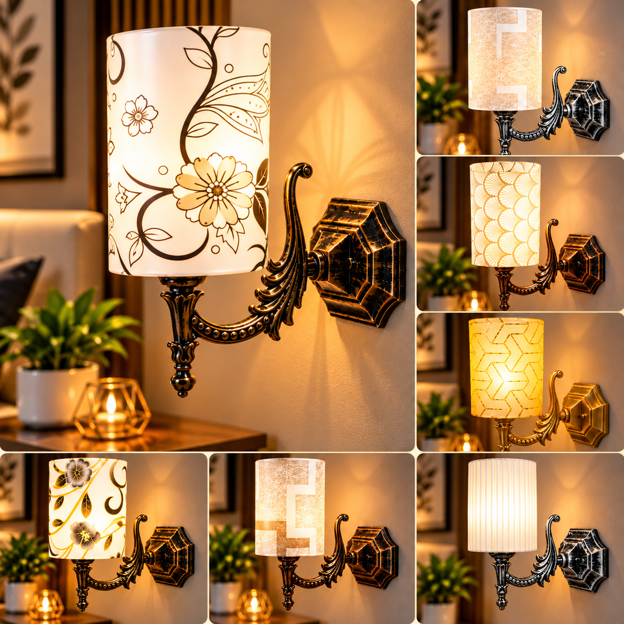 Modern Acrylic Wall Lamp | Decorative Wall Light | E27 Bulb Holder | Plastic Base | Indoor Bedroom, Living Room & Hallway Wall Sconce