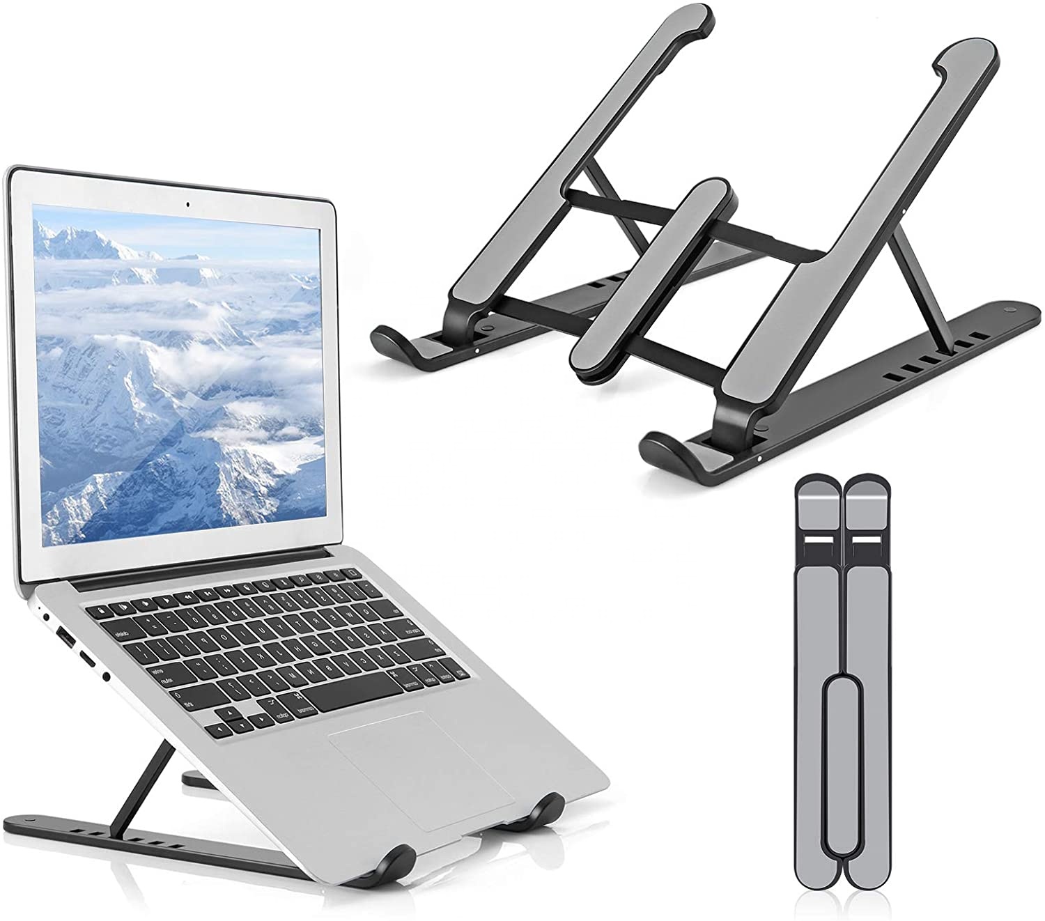 Portable Laptop Stand - 7 Angle Adjustable Foldable Holder For 9-14 Inch Devices