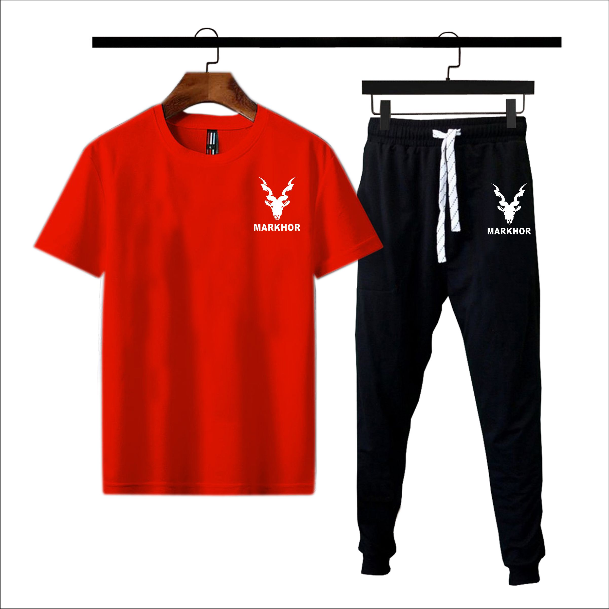Markhor Printed Summer Tracksuit Trouser & T Shirt For Men round neck half sleeves t-shirt for men & boys
