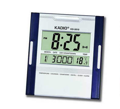 KADIO KD 3810 DIGITAL WALL AND TABLE CLOCK WITH DAY DATE TEMPERATURE IMPORTED HIGH QUALITY FOR HOME AND OFFICE SIZE ‎26.8 x 25.4 x 3.81 cm