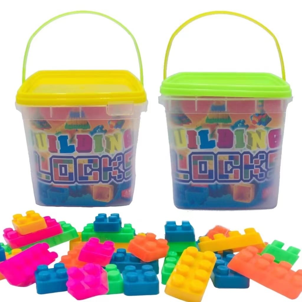 "50-Piece Building Blocks Set for Toddlers | Creative Play & Learning Blocks in Bucket!"