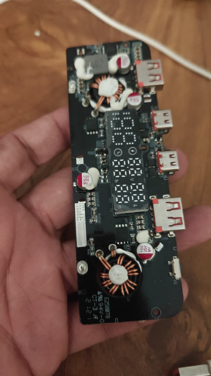 65W Fast Charging Power Bank Circuit Board with Dual USB 5V/2.5V/9V/2V Ports, PD 3.0, 5 Output Ports, 3 Input Ports - Compatible with Mobile Devices