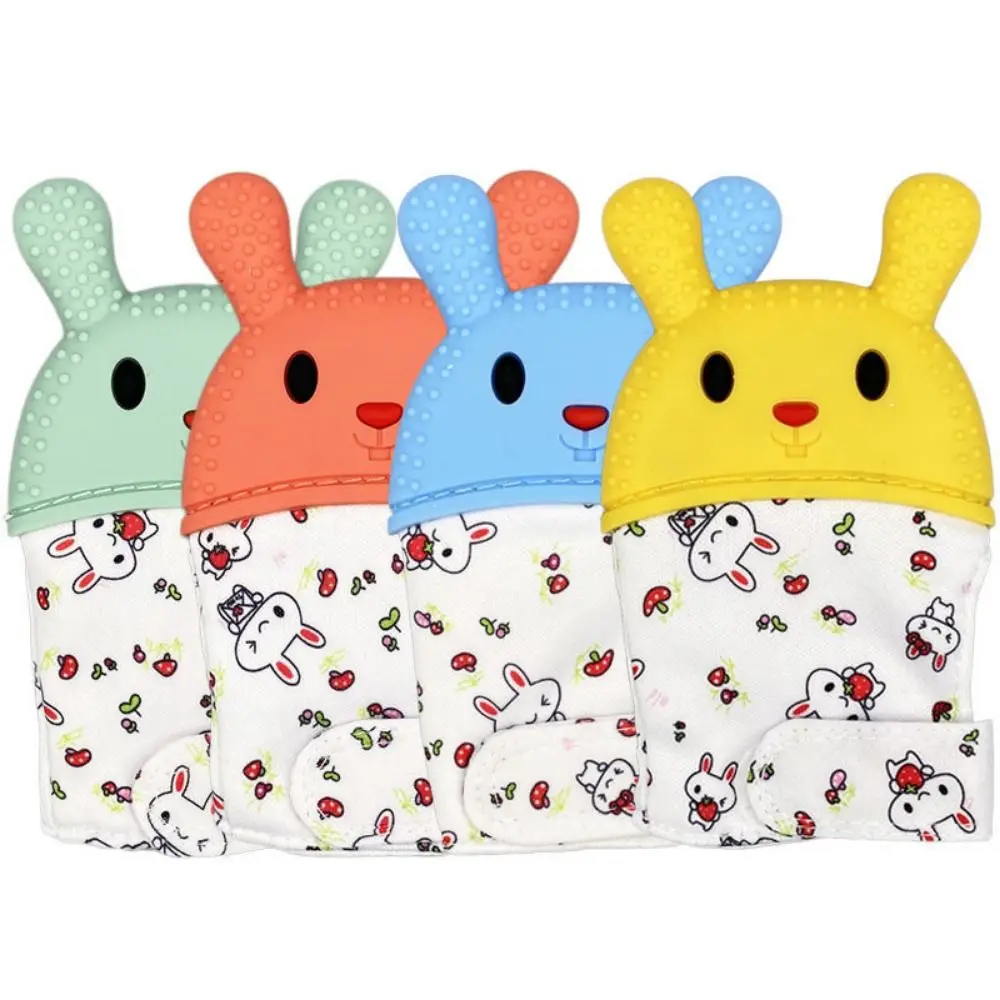 Bunny Baby Glove Teether Silicone Teething Mitten Soft Teether