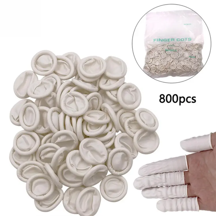 Disposable Latex Finger Gloves Covering Supplies Anti-slip Finger Covers  Wearable Thickened Finger Covers Silicone Latex