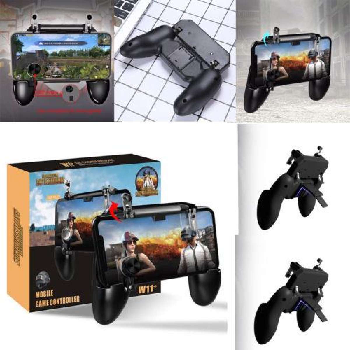 W11+ PUBG Trigger Gamepad For Professional Gaming Quality Gamepad with Built in L1 R1 Triggers Controllers For Mobile iOS Android