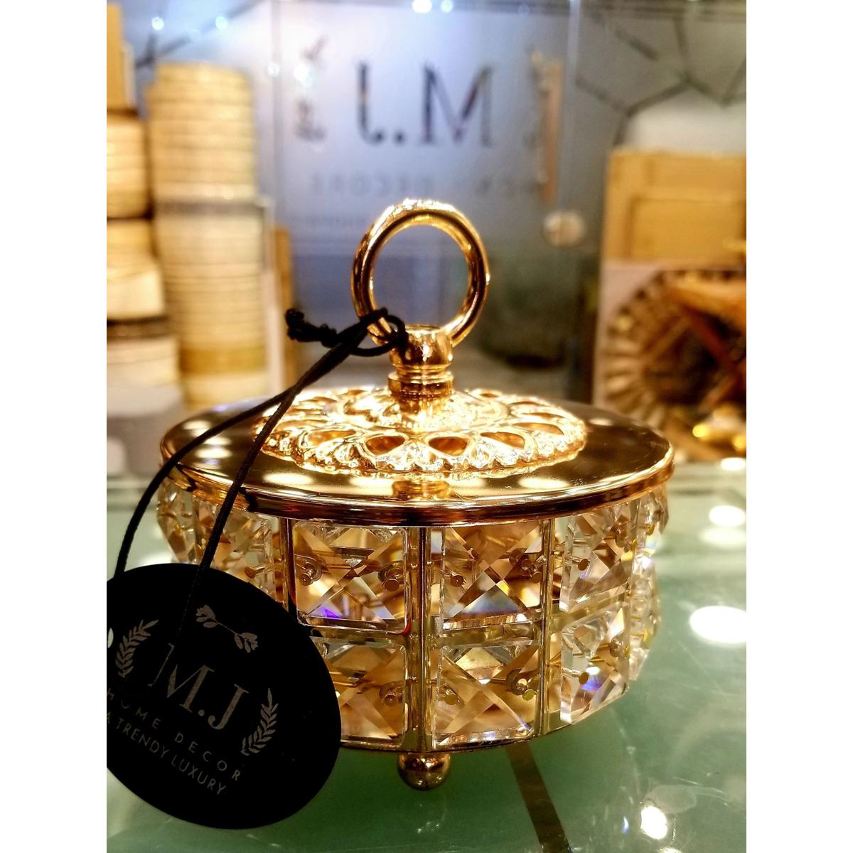 Crystal Mirrored Jewelry Trinket Organizer