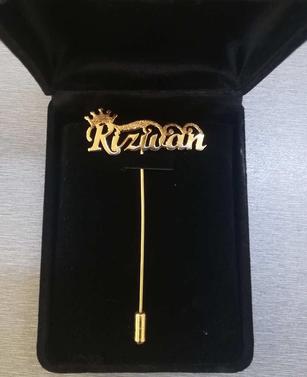 Name Customize Lapel Pin / Coat Pin 