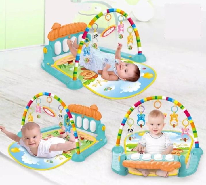 Newborn Baby Toddler Activity Play Gym Piano Fitness Rack Mat 3 in 1 by Huanger Activity Gym & Playmats