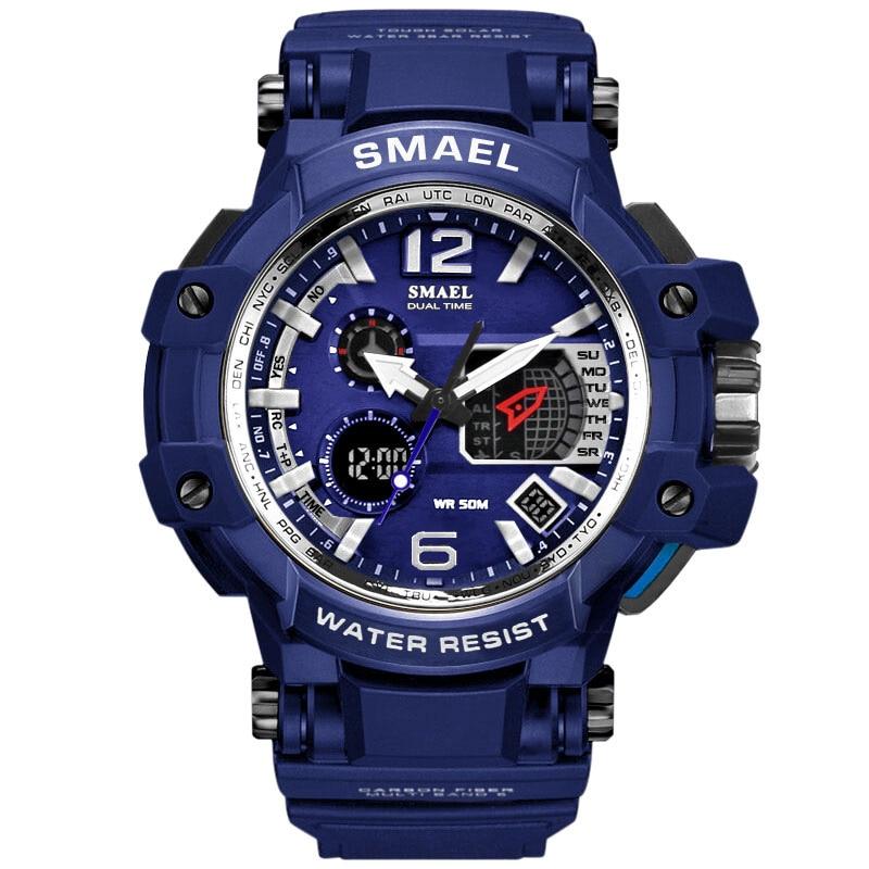 SMAEL Men Watches White Sport Watch LED Digital 50M