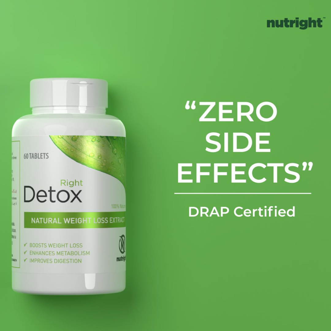 Nutright | Right Detox | Buy 2 Get 1 Free | For Men & Women | 100% Natural Weight  Loss Extract | Enhances Metabolism | Improves Digestion | Halal Certified |  60 Tablets | Daraz.pk