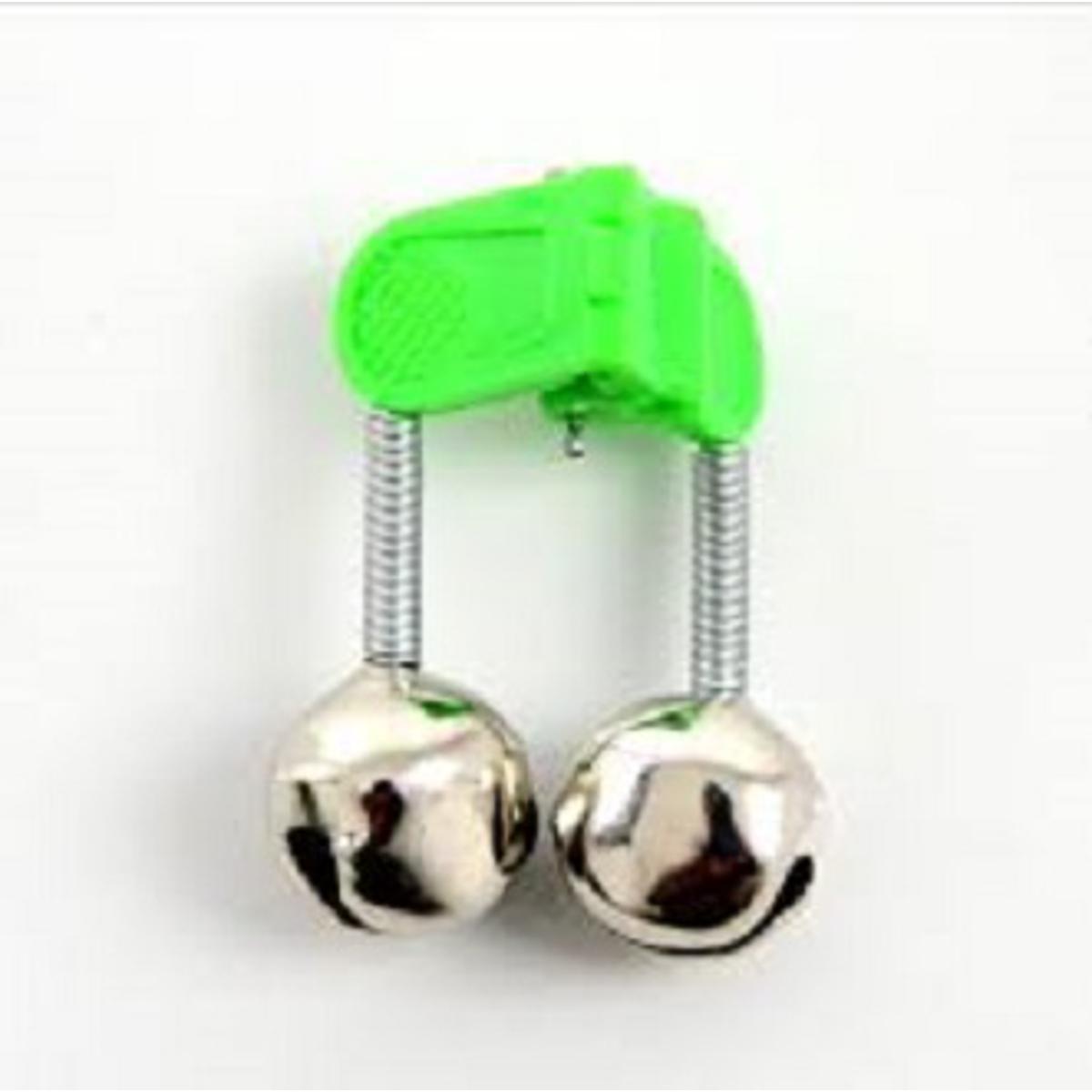 8 Pcs Fishing Rod Float Twin Bells Ring Fish Bait Bite Alarm Stainless Steel