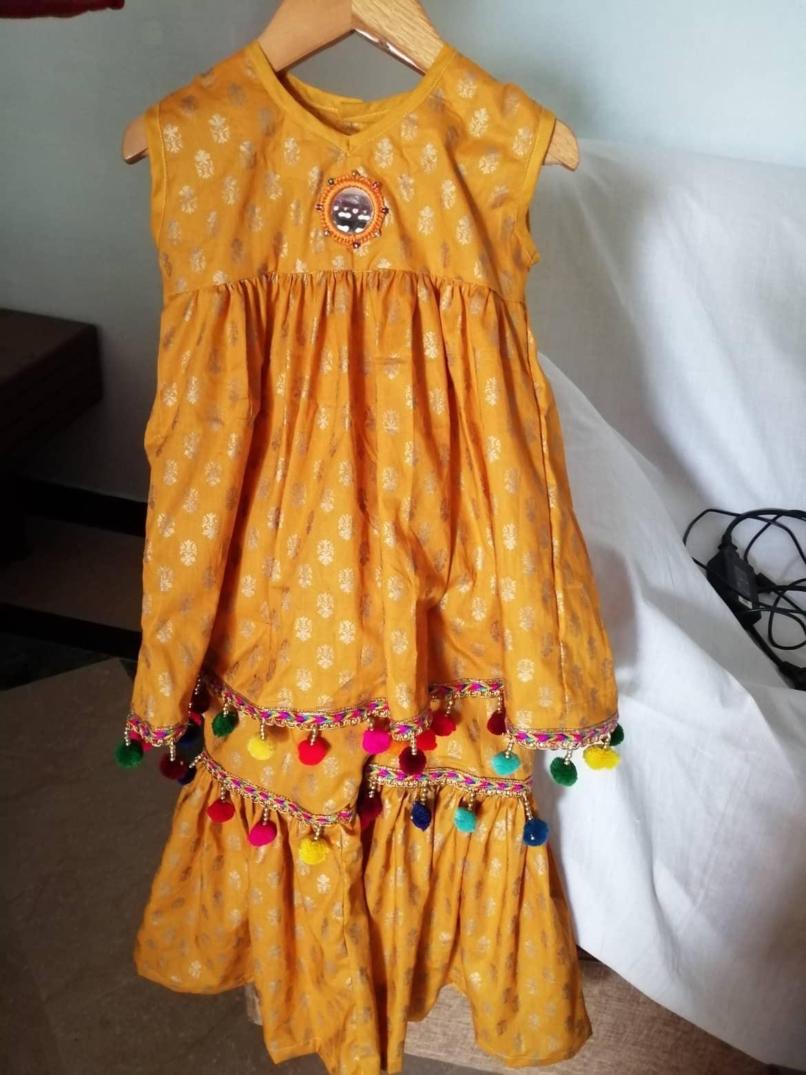 mustard color dress for girls