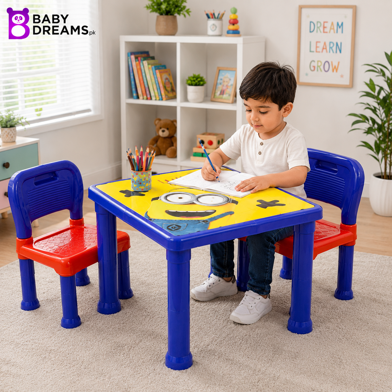 Heros Character Study Table and Chair Set For Kids BD-F113