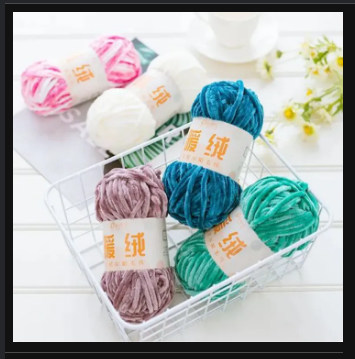 Super Soft Velvet Yarn Baby Chunky Blanket Yarn Chenille Fluffy Yarns for Knitting and Crochet price in Pakistan