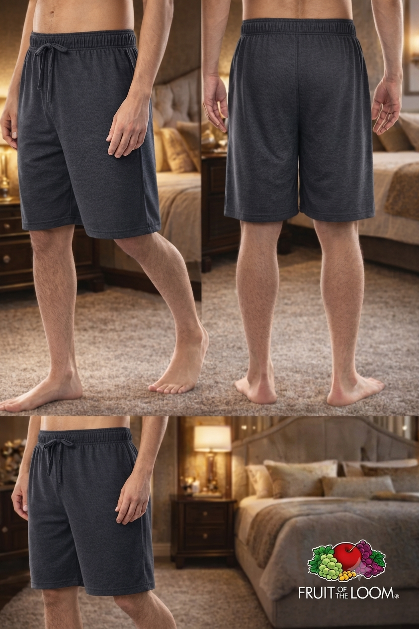 Men's Jersey Knit Shorts | Sleep wear | Fruit of the Loom | Export Left Over | A-Grade