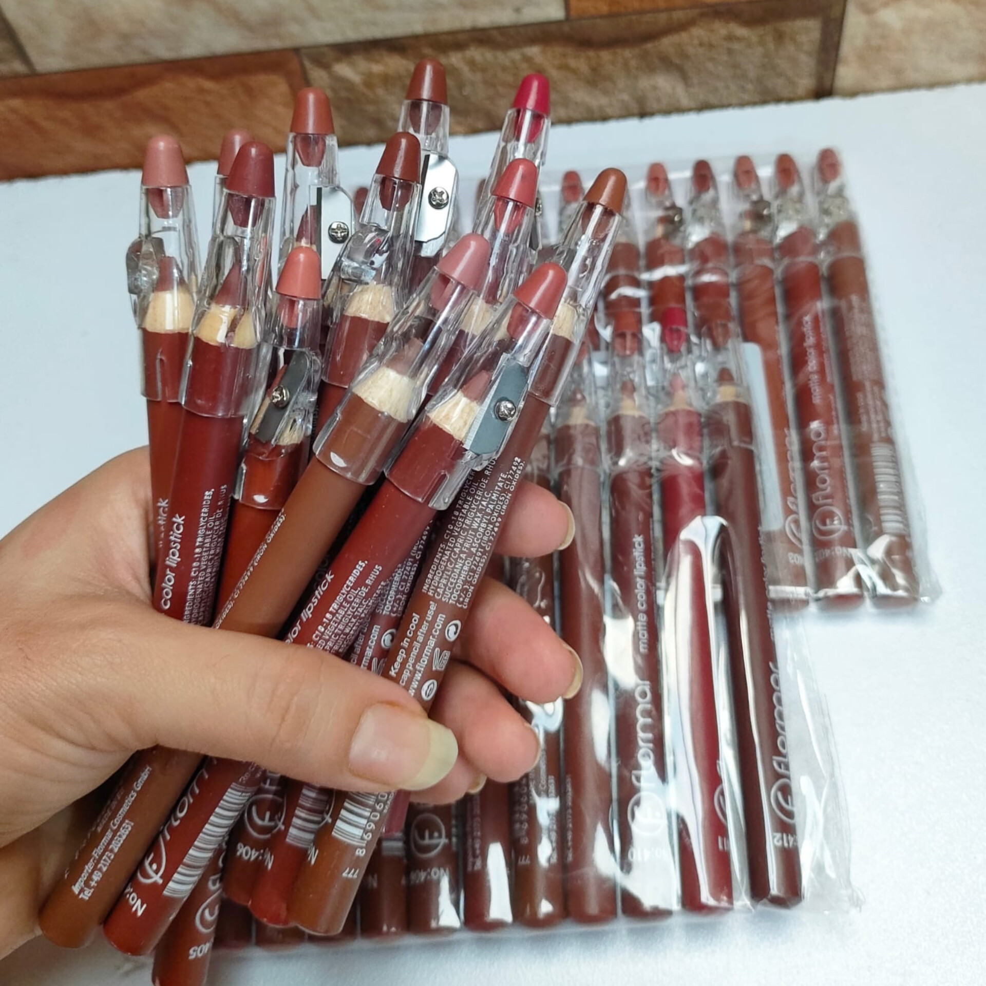 6/9/12  Pcs/Set  Matte Color Lipstick Pencils ,Light  Shades Lip pencils / lipliner Pencils
