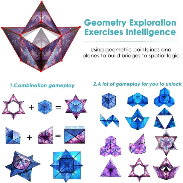 Changeable Magnetic Magic Cube 3D Decompression and 72 Shapes For Kids Toys