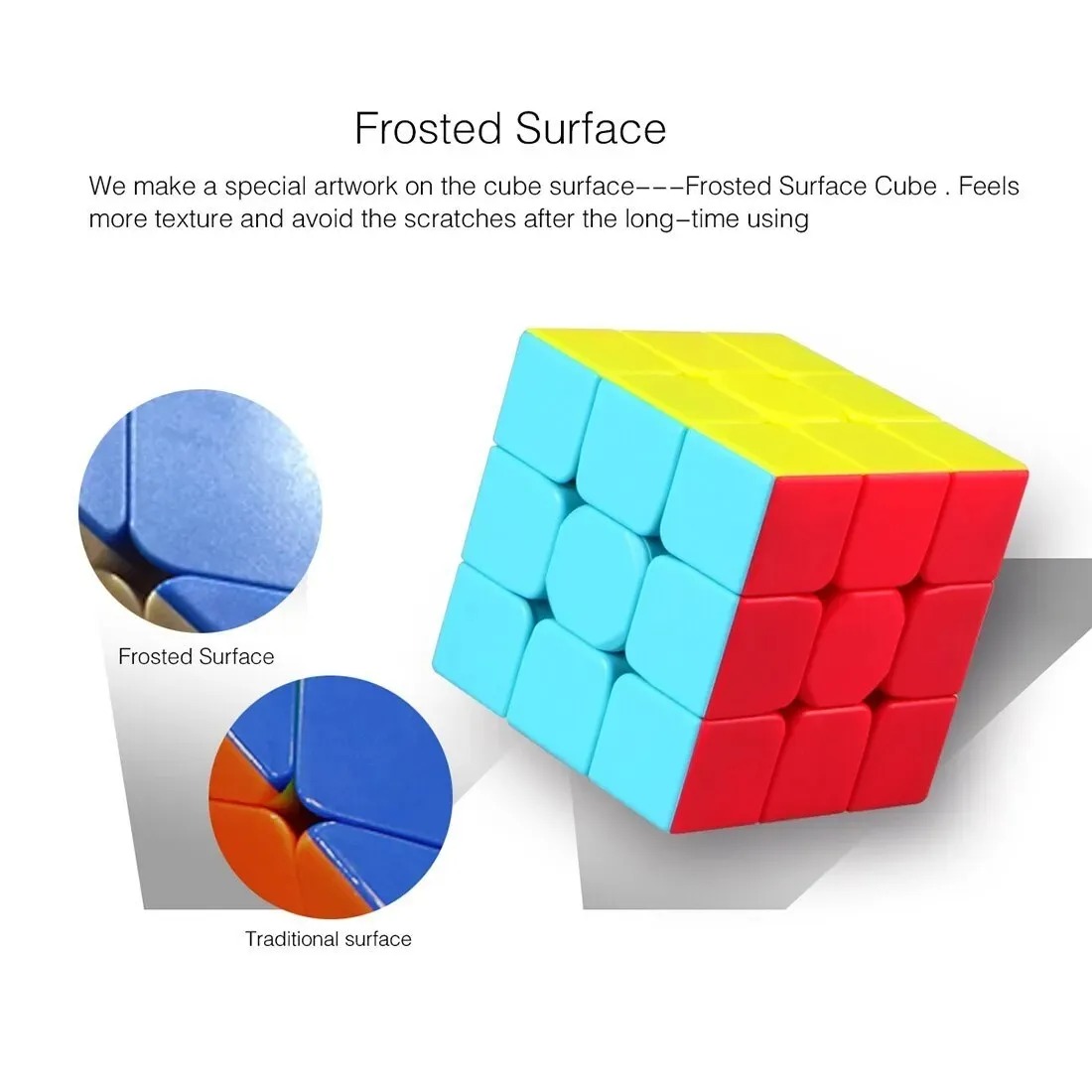Rubik's Cube, 3x3 Magnetic Speed Cube, Super Fast Problem-Solving Challenging Retro Fidget Toy Travel Brain Teaser, for Adults & Kids Ages 8 and Up